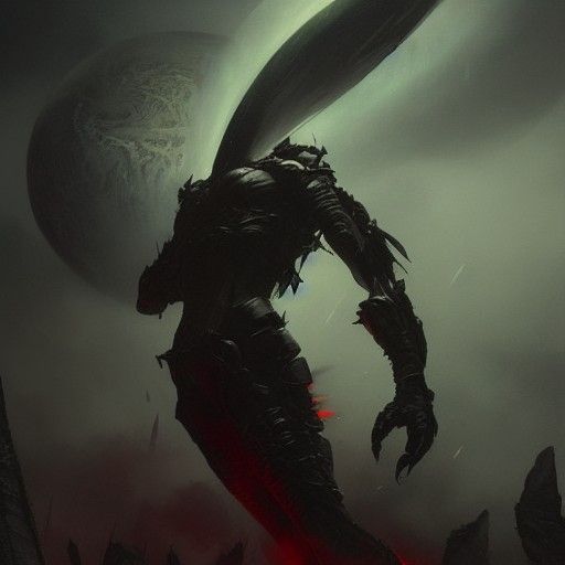 Sinister Planet Killer in Dark Fantasy Style