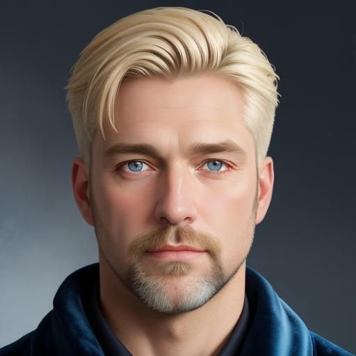 Nordic Man in Velvet Robe: Neo-Impressionist Oil Painting