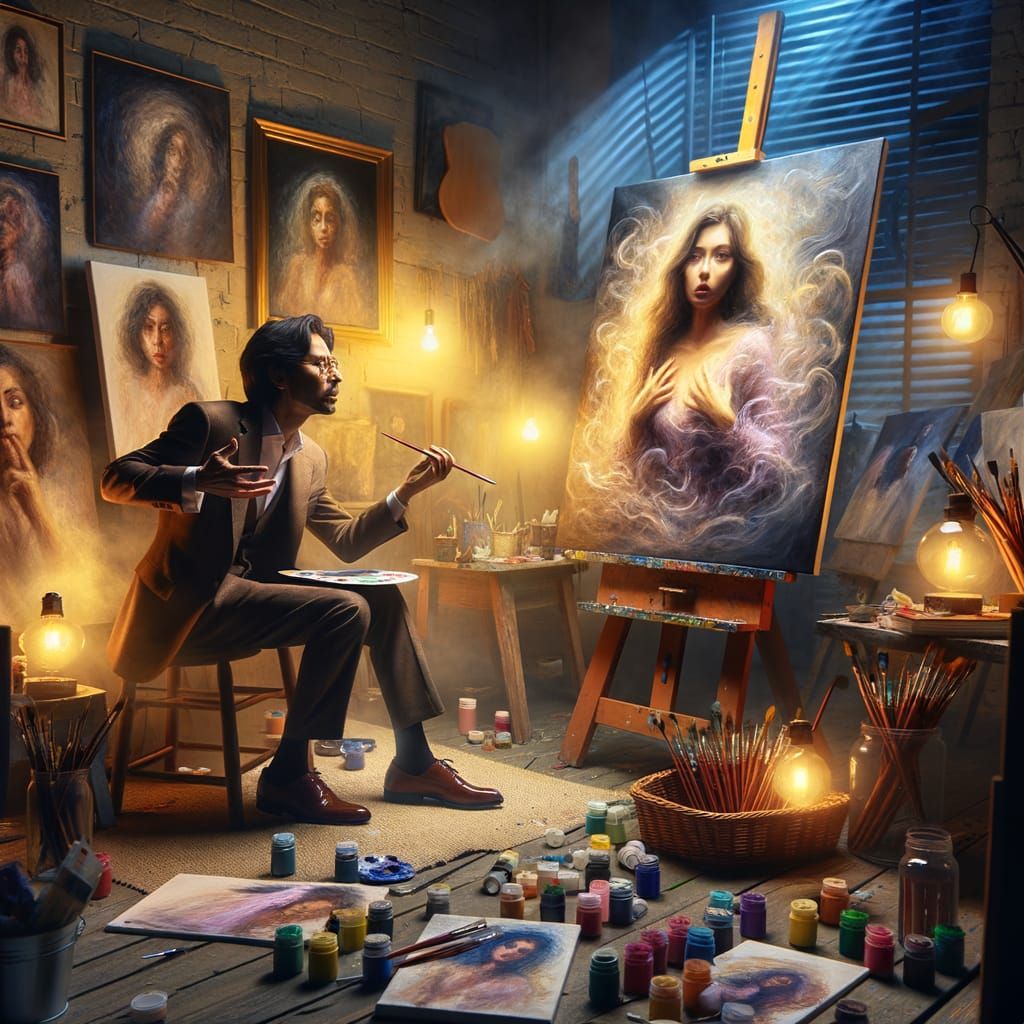 Artist Faces Challenges in Capturing the Perfect Portrait in...