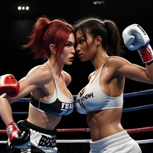Nude Women Boxing: A Striking Visual