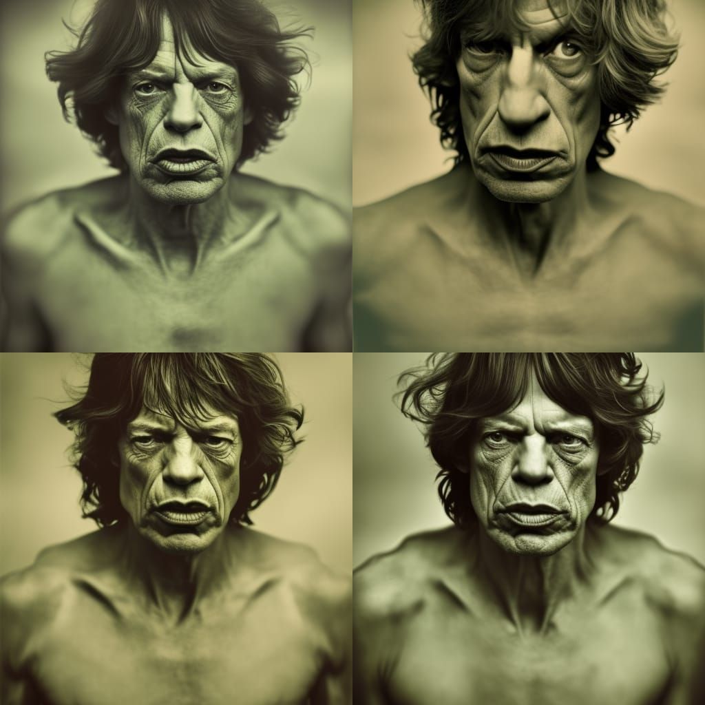 Mick Jagger as Hulk Portrait, Ambient Light
