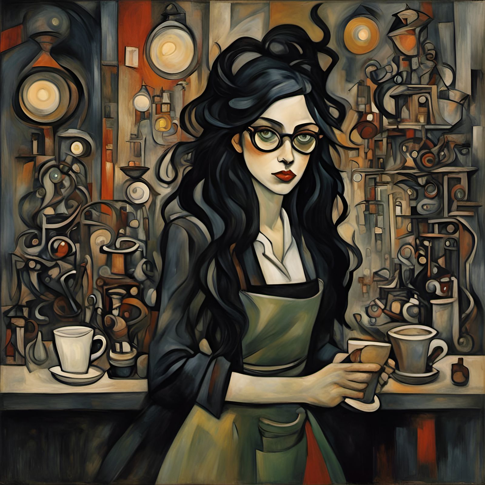 Dreamy Barista Serving Coffee in Coffee Shop