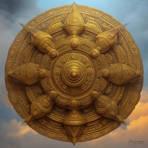 Majestic Ancient Aircraft Soars Through Misty Mountains