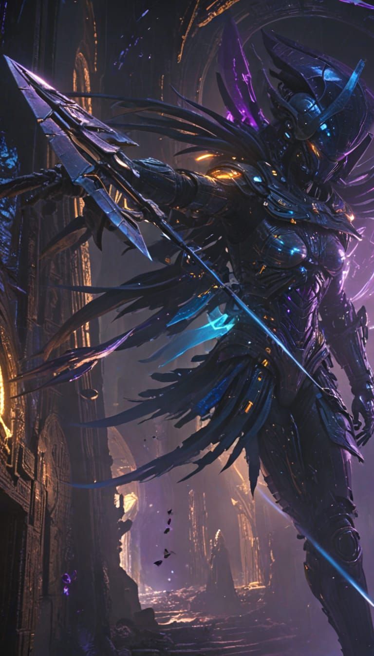 Astronaut Explores Ancient Alien Temple in Futuristic Ambian...