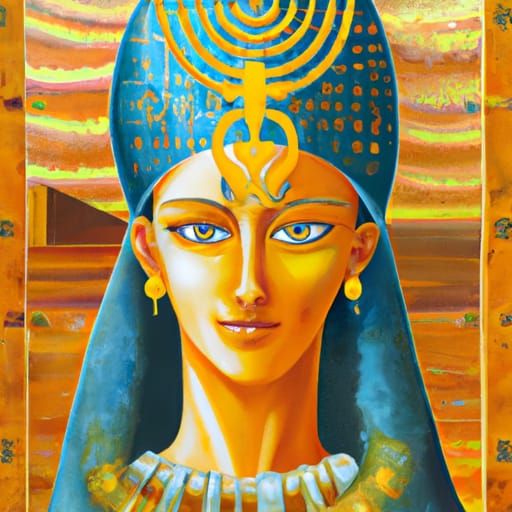 Goddess Diana Appears to Queen Nefertiti as Painting