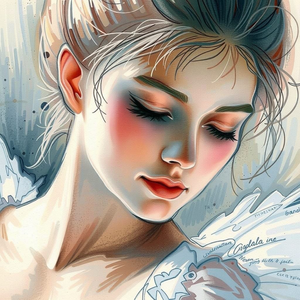 Romantic Ballerina in Ethereal Pastels