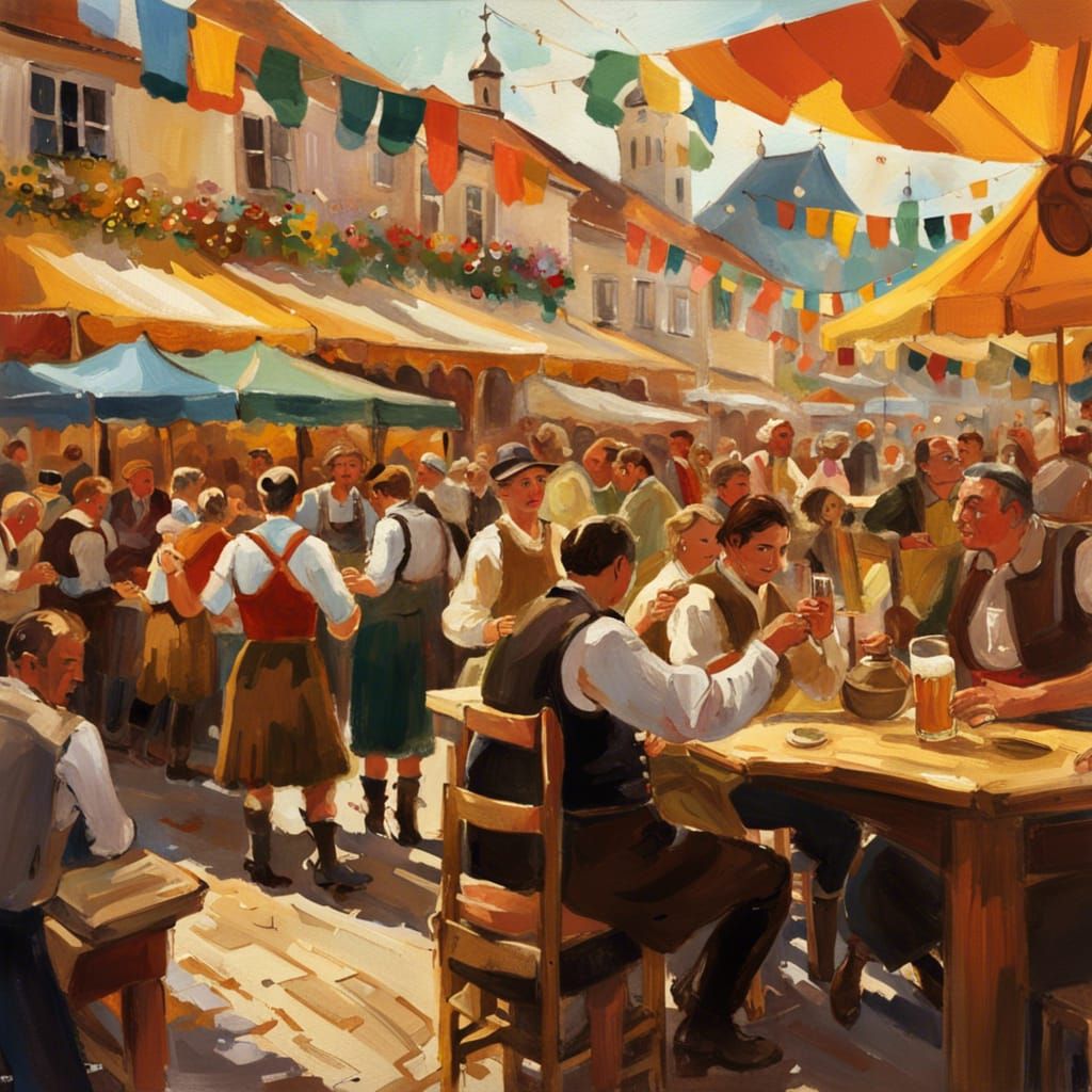 Oktoberfest Celebration in Munich as Folk Art
