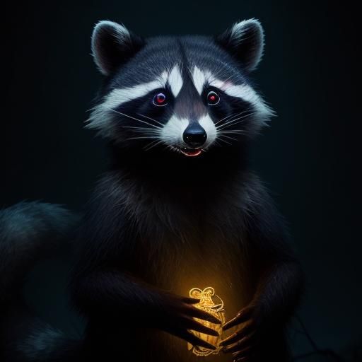 Eldritch Horror Raccoon: Creepy Cute and Tragic