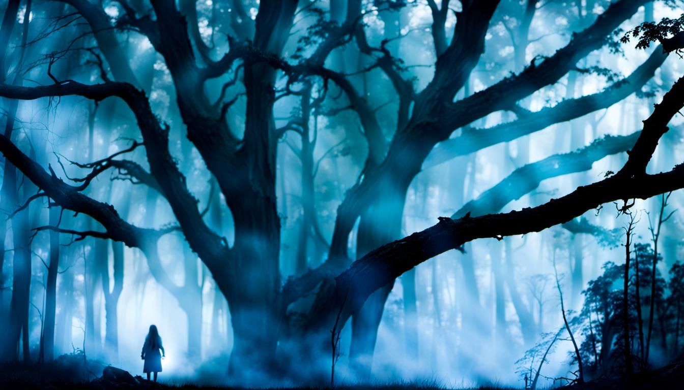 Ethereal Smoke Rings in Misty Forest