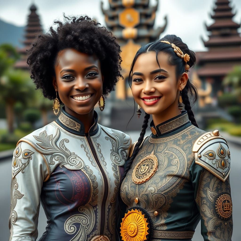 Futuristic Streetwear Fashion with Buddhist Motifs