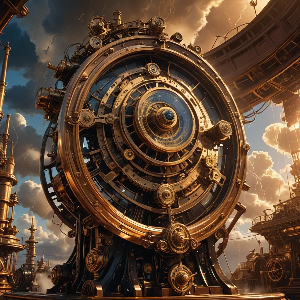 Ornate Weather Machine in Sci-Fi Film Style