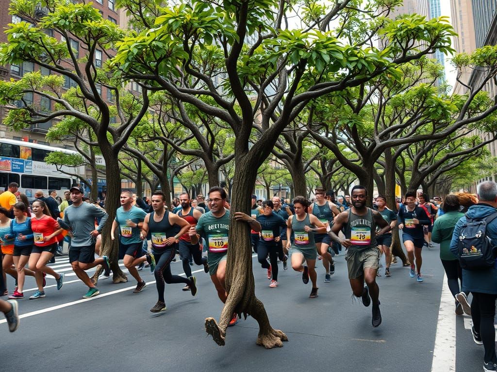 Whimsical Forest Runners Conquer New York City Marathon