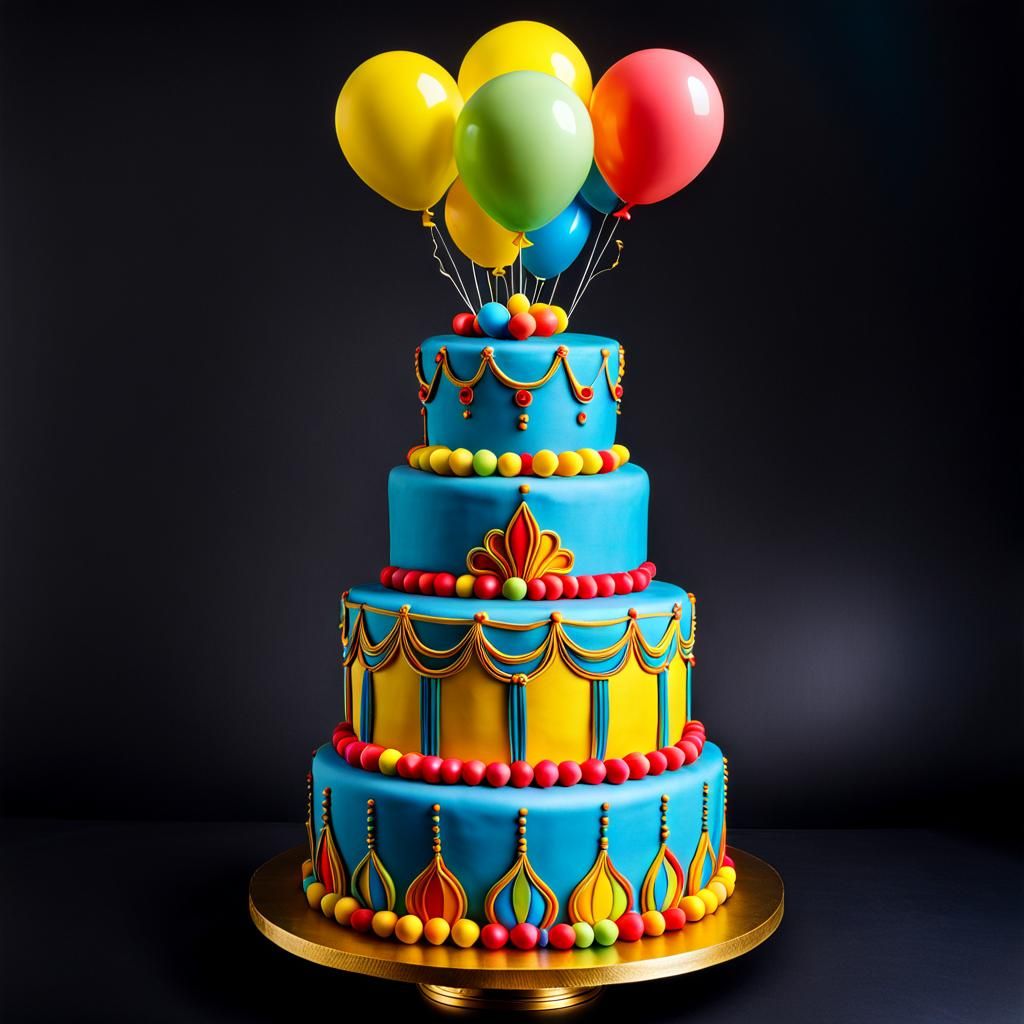 Surreal Cake Inspired by Cirque du Soleil, Hyperrealism