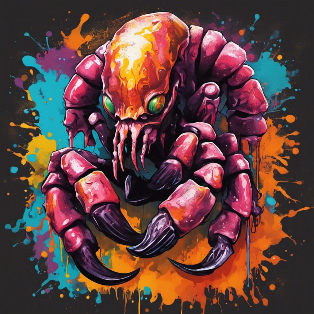 Colorful Graffiti Art of Scorpio Zodiac Sign