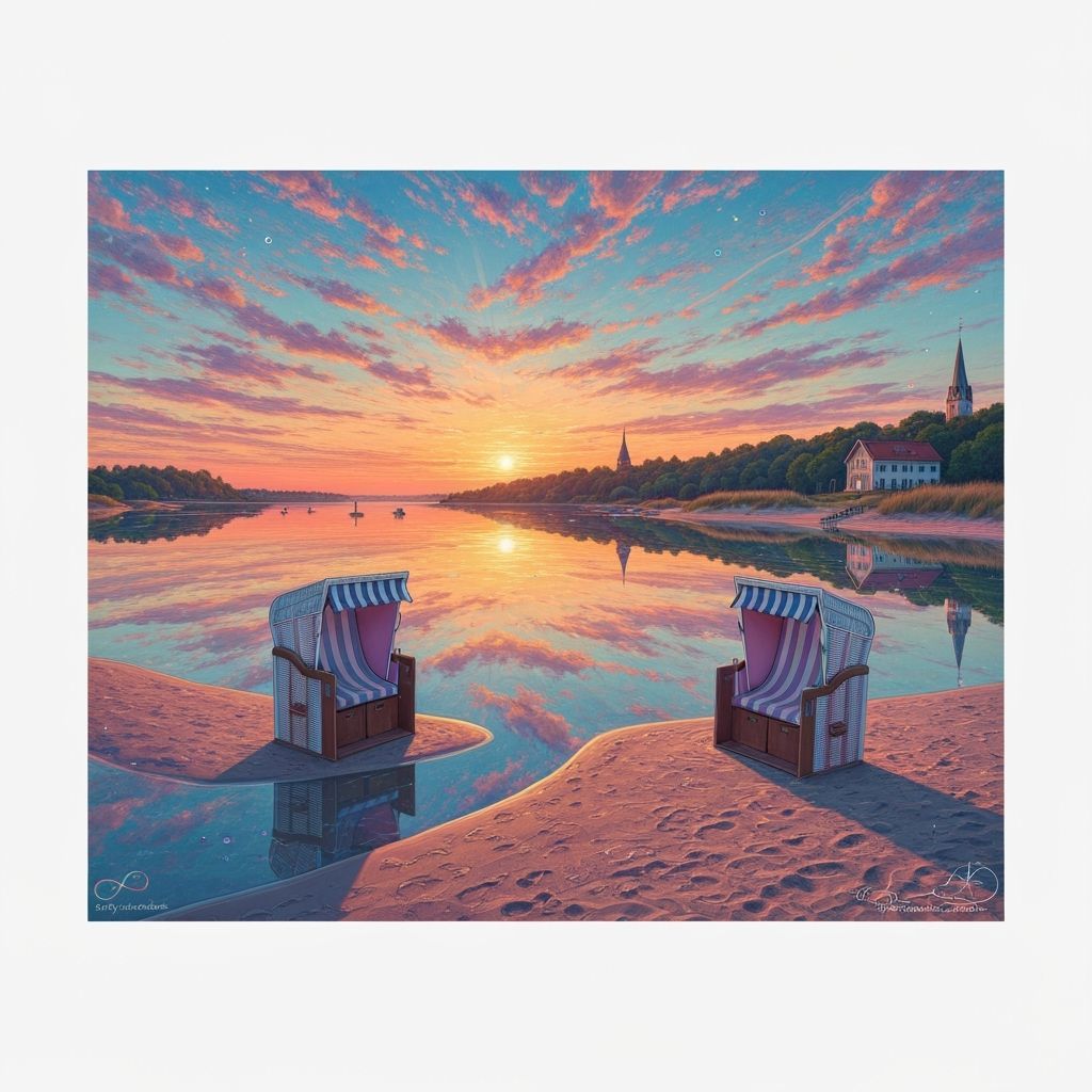 Baltic Sea Scene in Dreamy Digital Art Style