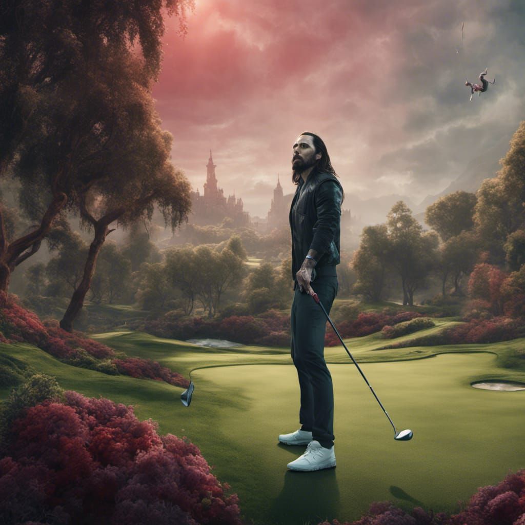 Morbius Plays Golf: Detailed Matte Painting