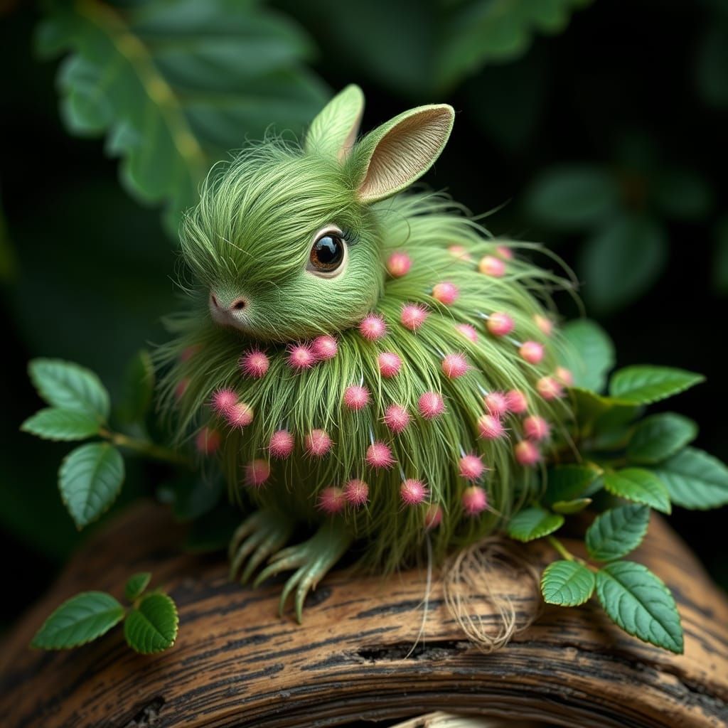 Whimsical Lichia Squirrel in a Forest Scene