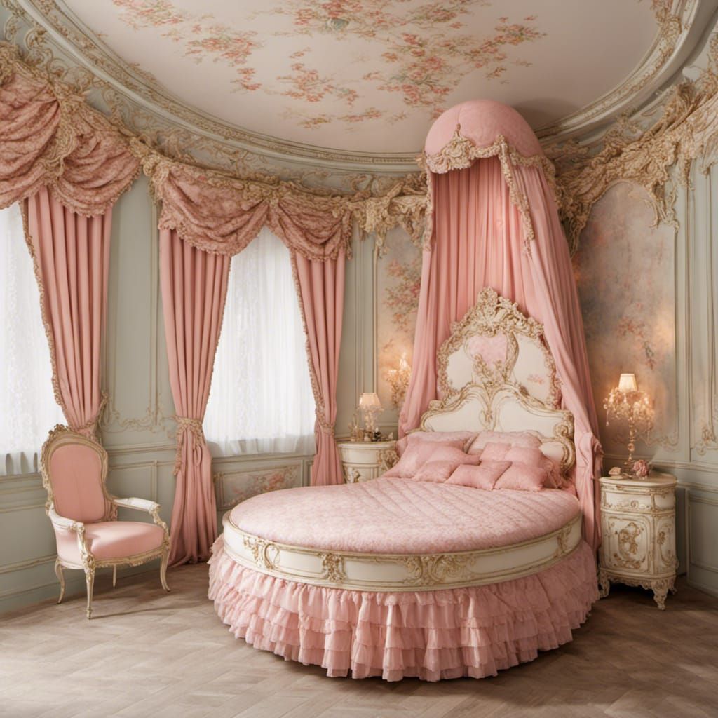 Rococo Princess Room with Round Bed