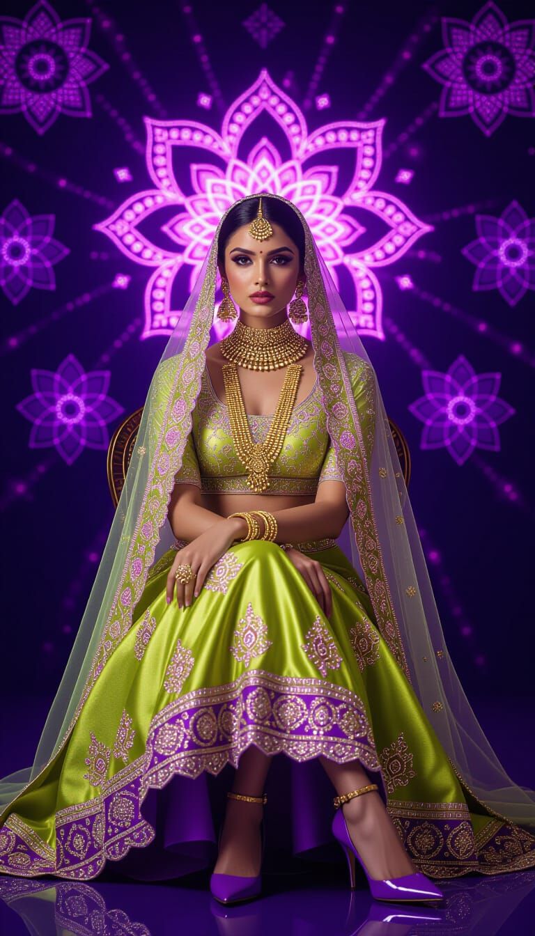 Stunning Indian Woman with Traditional Jewelry