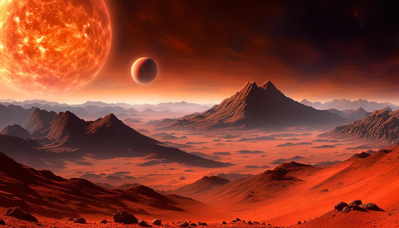 Proxima Centauri Planet: Desert Landscape Artwork