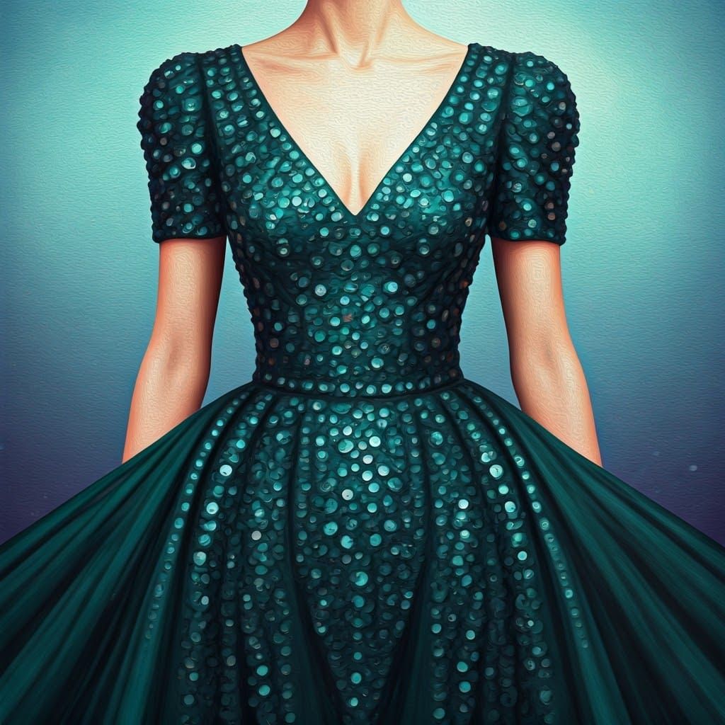 Teal Sequins