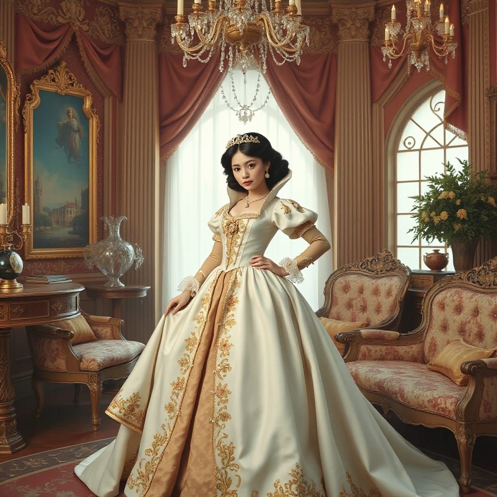 Snow White in Lavish 18th-Century Baroque Style