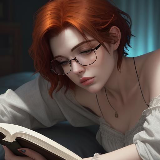 Woman Asleep with Kitten: Hyperrealistic Artstation Portrait