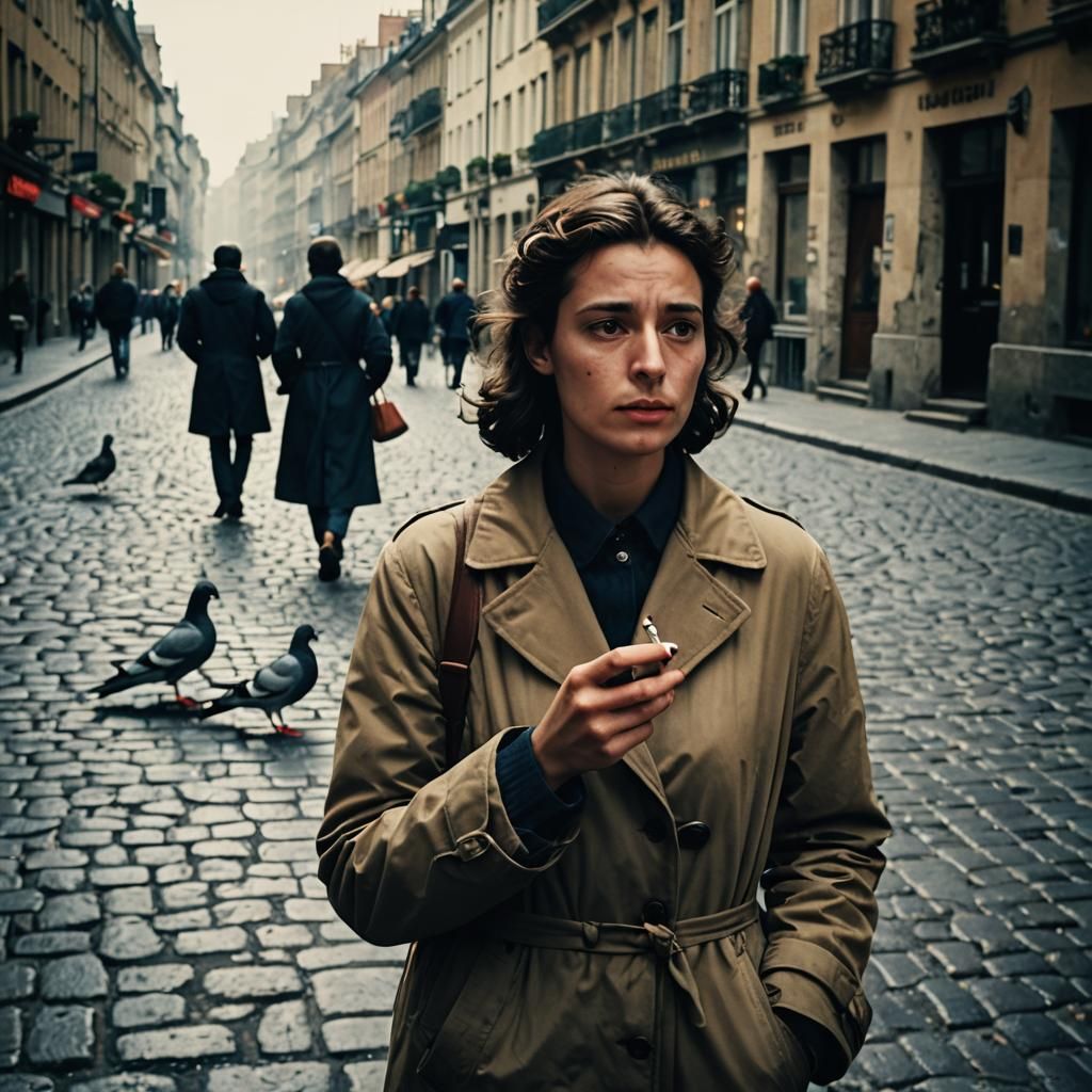 Dramatic Cinematic Still of City Life