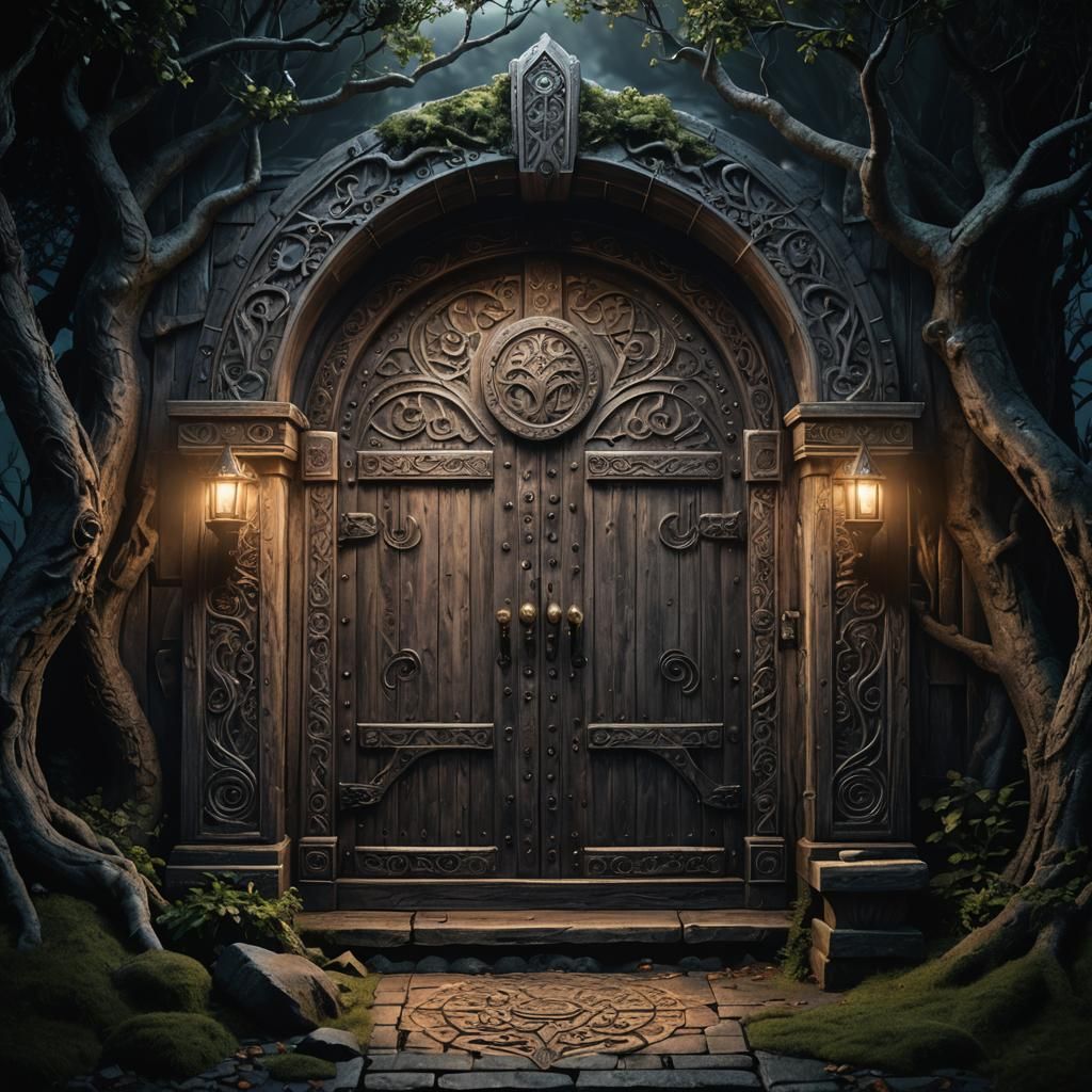 Dreamy Viking Entrance to Misty Fantasy World