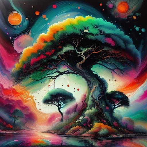 Teri Jones semi abstract alcohol ink painting :: Shawangunks...