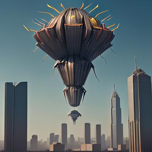 Towers of steel, a jagged, piercing crown,
Project ads that ...