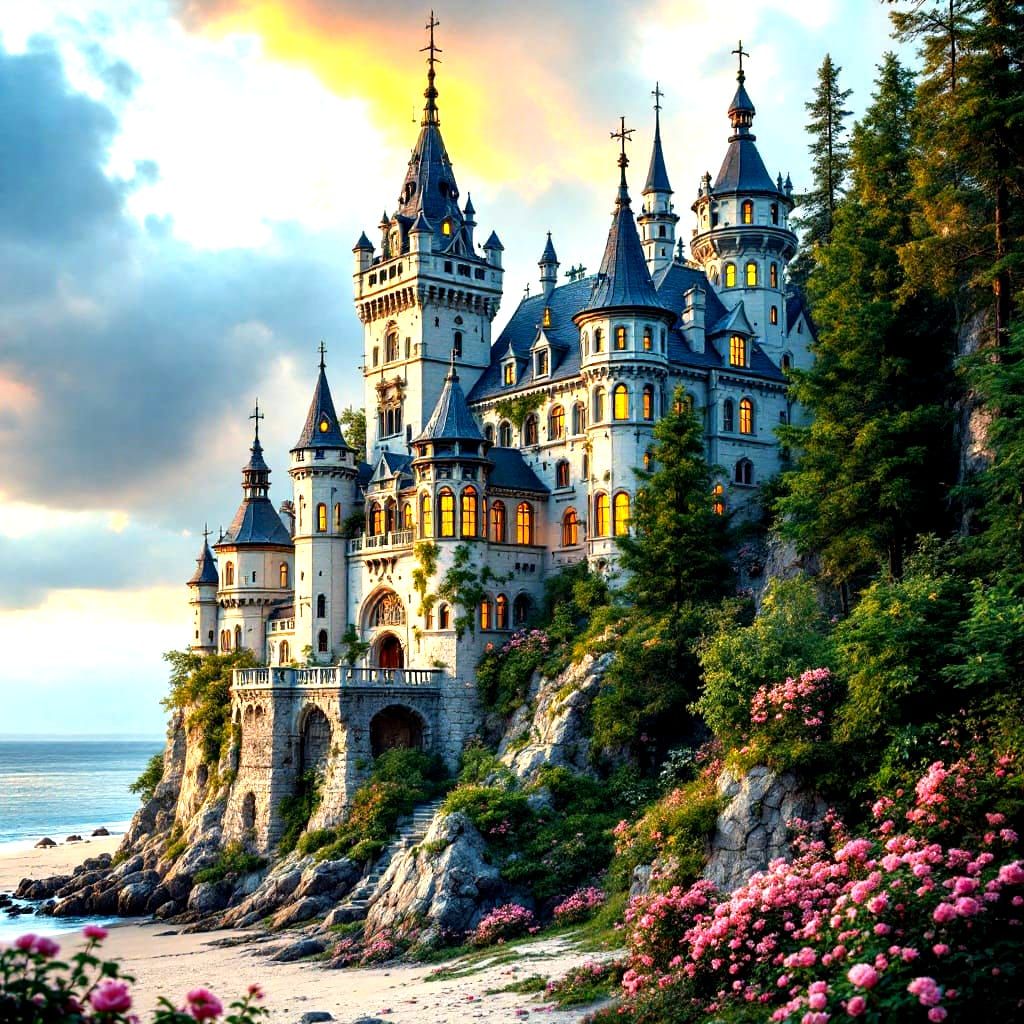 Nordic Castle Meets Victorian Elegance on Charming Cliffside