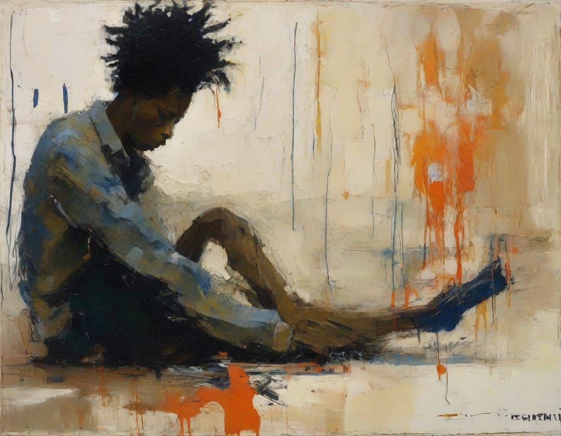 Moody Figure Study in Heavy Impasto