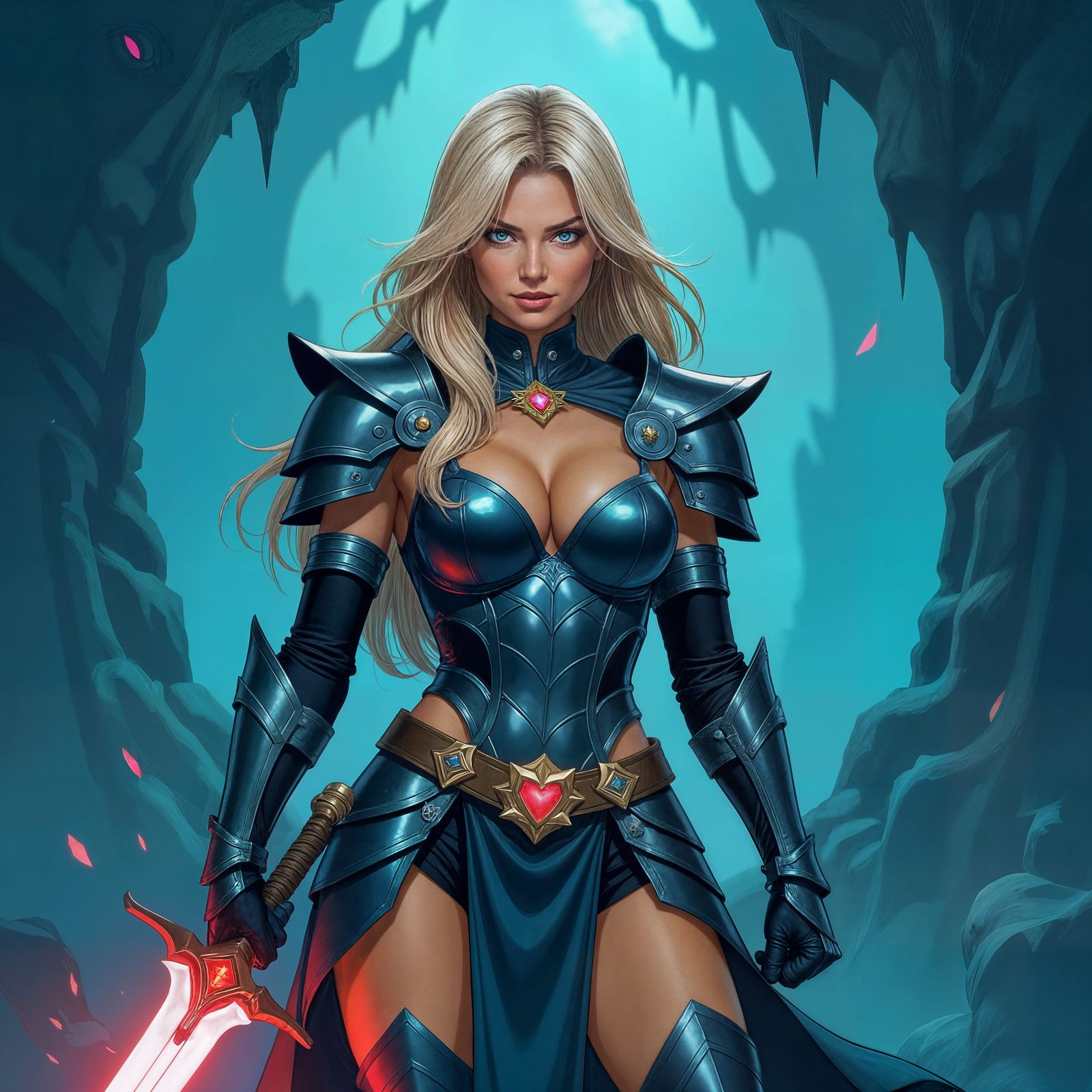 Sara Jean Underwood as Magik in Comic Book Style