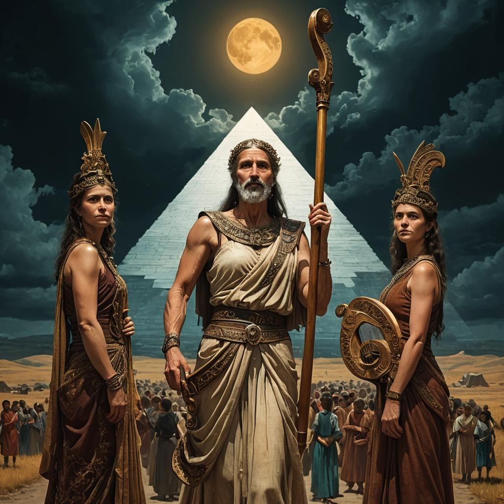 Woman with Ancient Harp