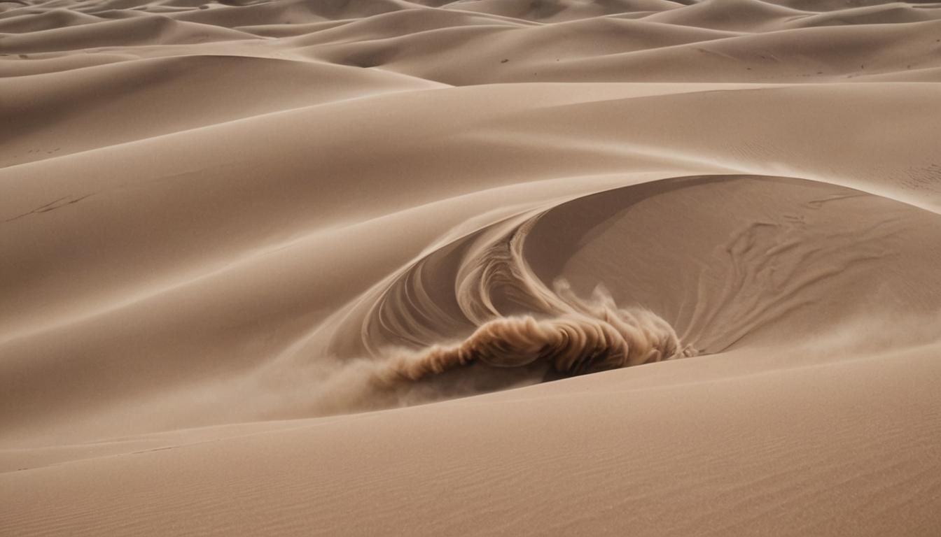 a vast desert of sand-dunes.