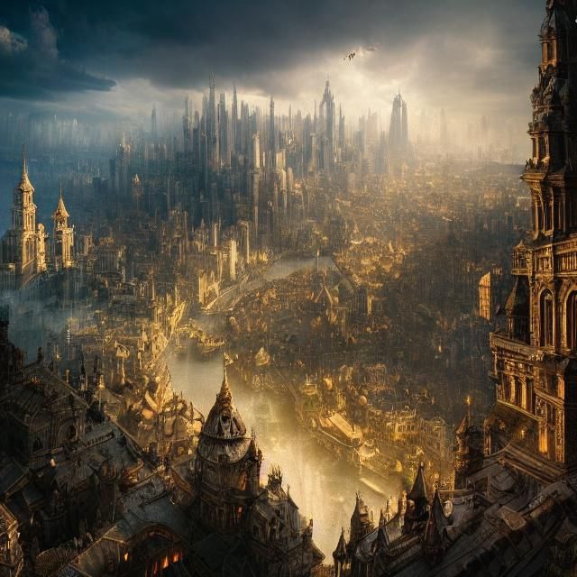 Epic Fairytale City in Digital Matte Painting