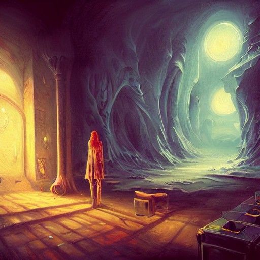 Mysterious Magic Art Studio Painting