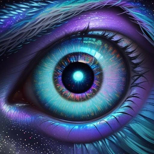 Mystical Creature in Dreamlike State: Surrealist Close-Up