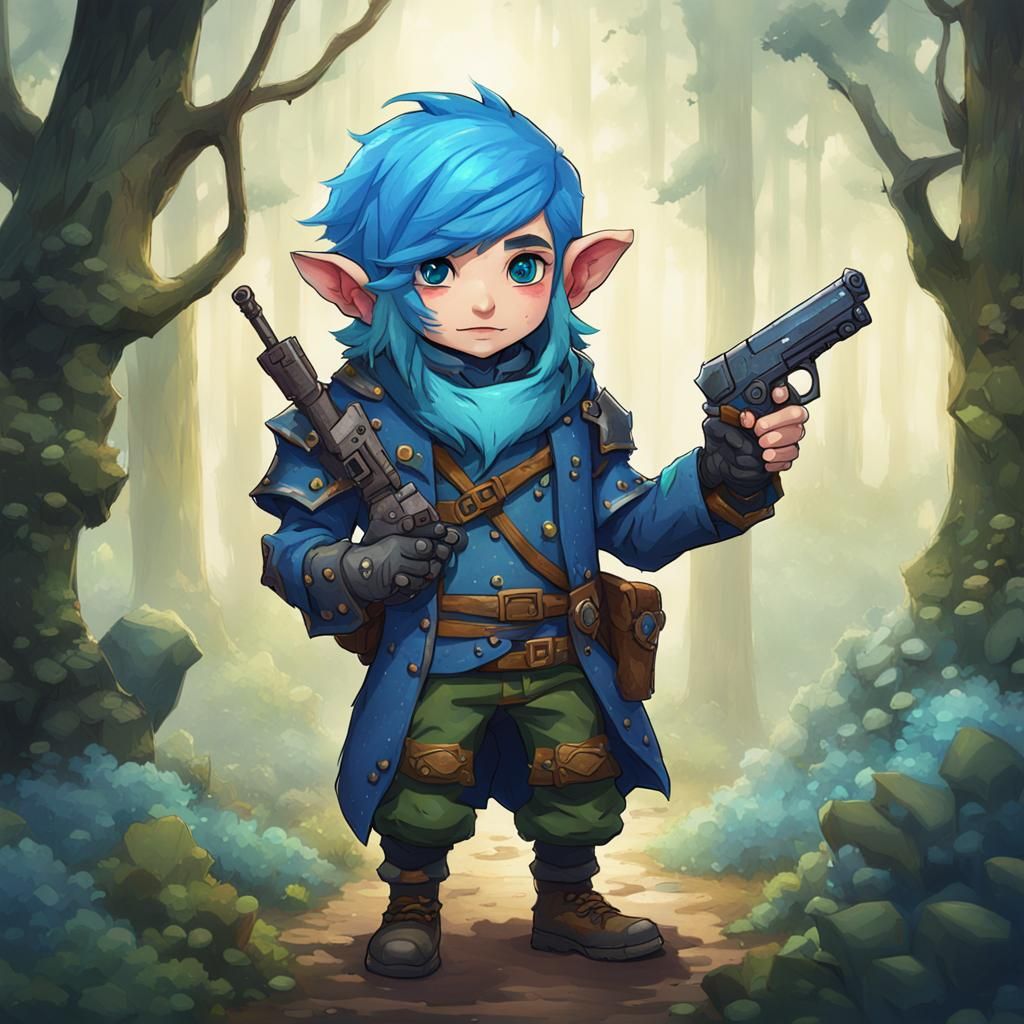 Gnome Artificer in Arcane Armor with Pistol