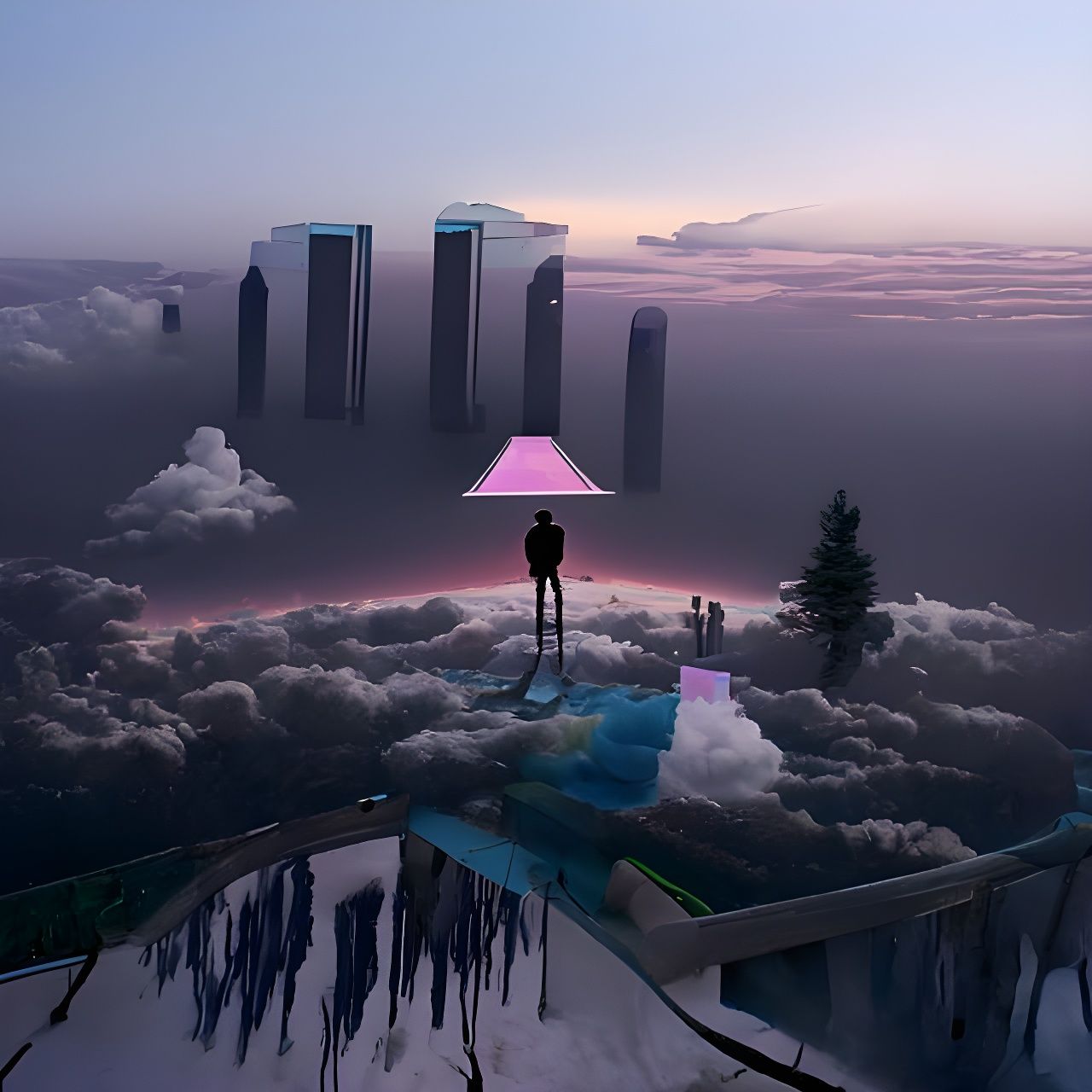 Abstract Surreal Image Generated by AI