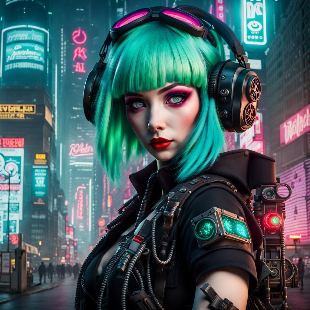 Nerdy Cyberpunk Girl