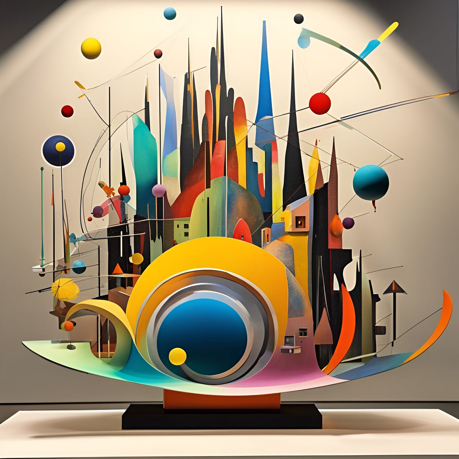 Abstract 3D Cityscape Inspired by Modern Masters