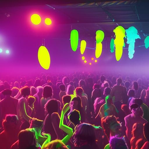 1960s Costume Rave Party in Ultra Detail