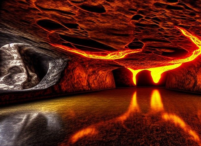 Art Deco Steampunk City in Lava Cave