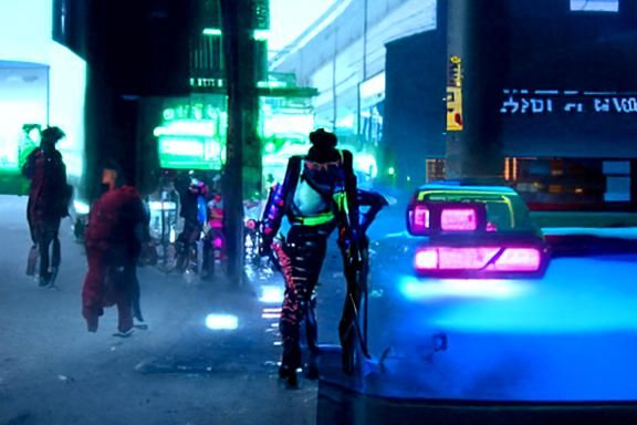 Cyberpunk Parallel Universe: Neon Cityscape