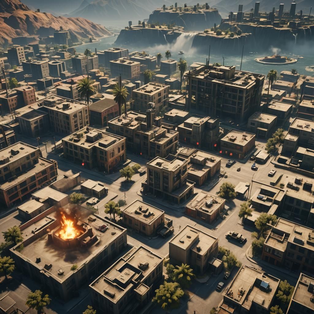 Los Santos Invasion: Epic 3D Game Cinematic