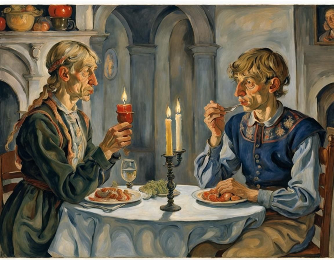 Romantic Candlelit Dinner Inspired by Classic Painters