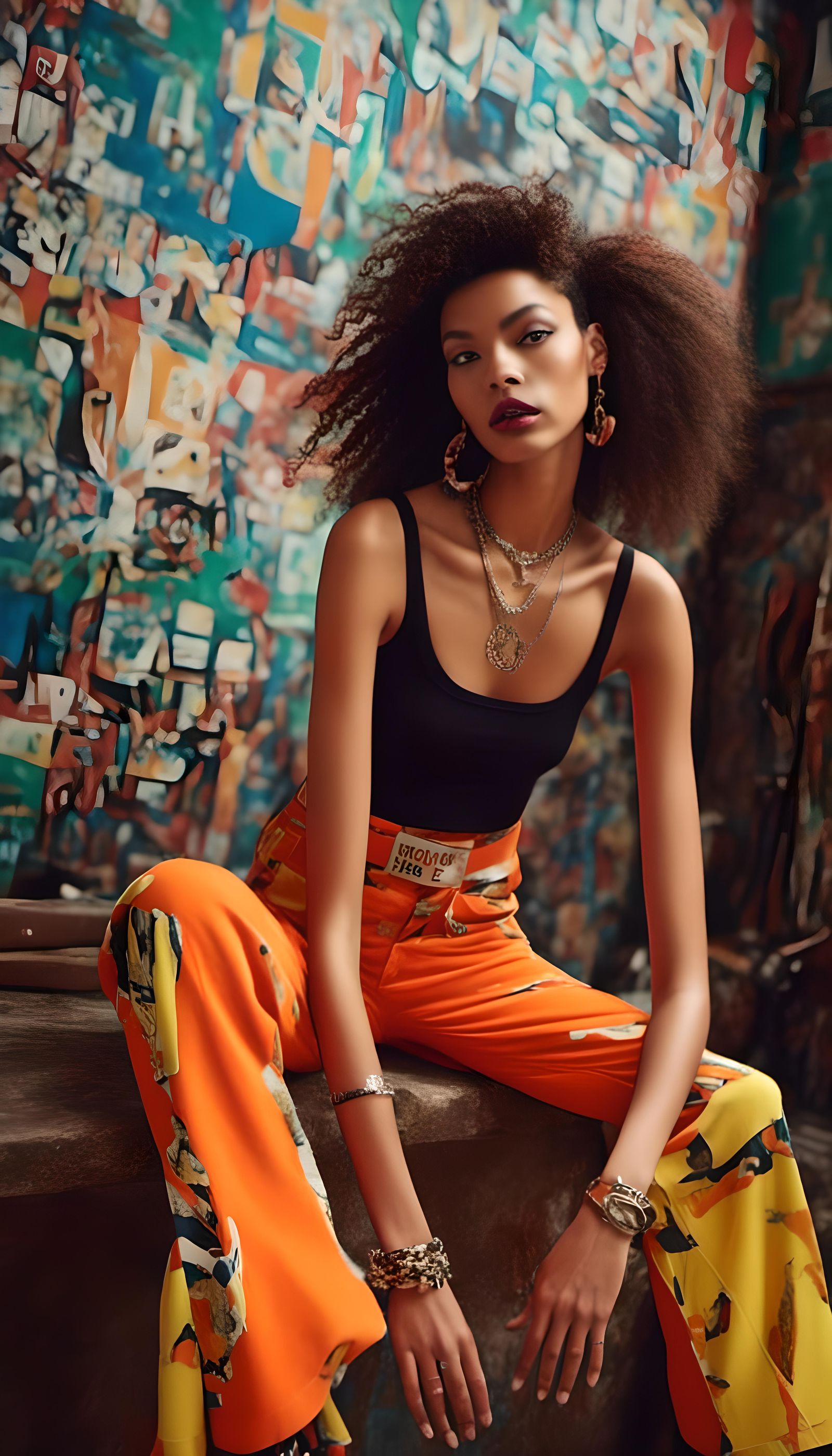 80s Aerobics Fashion with Big Hair