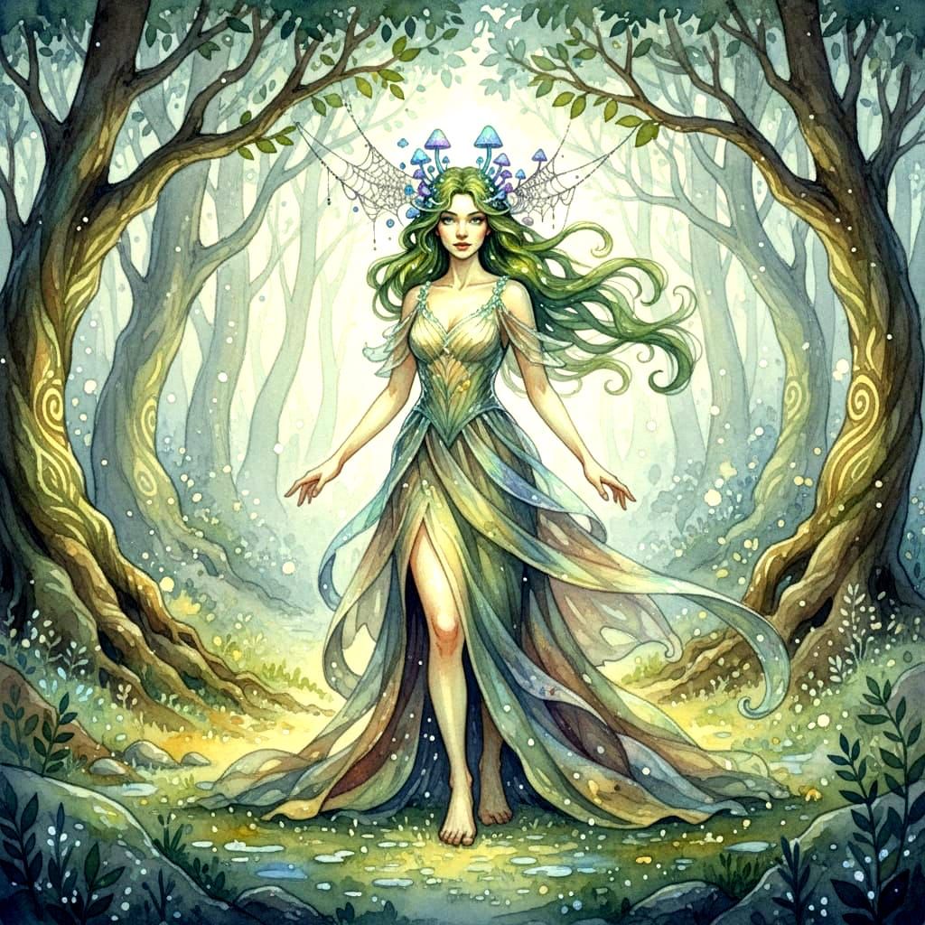 Mystical Forest Nymph in Enchanted Grove